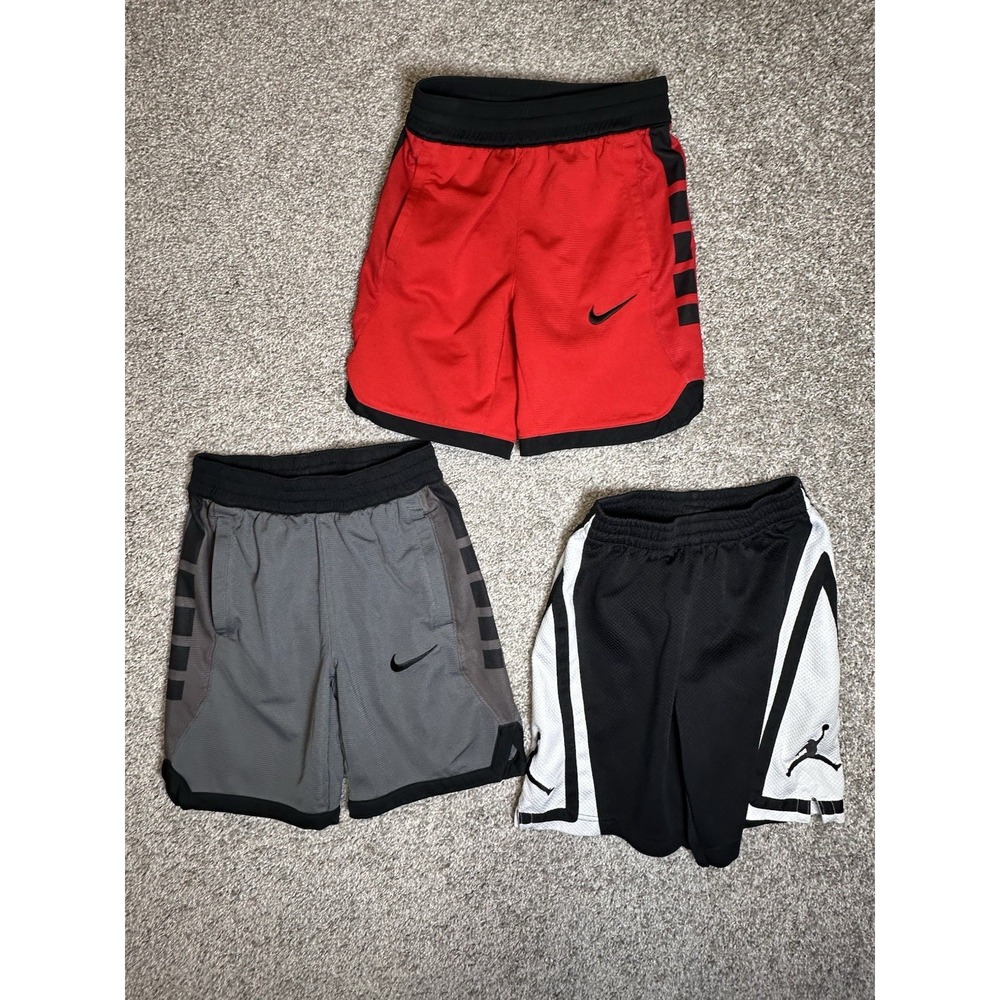 Nike Jordan Boys Youth Small Athletic Shorts Lot of 3 Dri-FIT Basketball